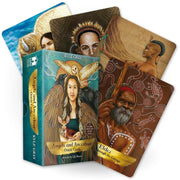 Angels and Ancestors Oracle Cards deck by Kyle Gray and Lily Moses, featuring 55 cards with celestial and ancestral imagery.
