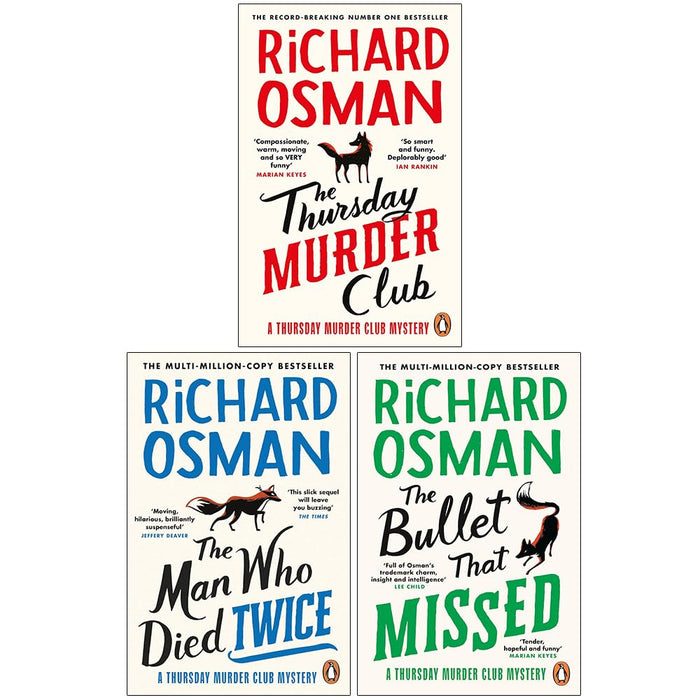Thursday Murder Club Series 3 Books Collection By Richard Osman (The Thursday Murder Club, The Man Who Died Twice, [Hardcover] The Bullet That Missed) - The Book Bundle