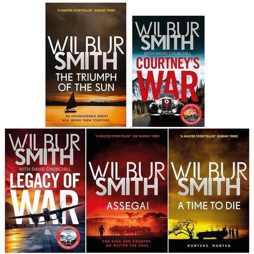 Courtney Family Novels By Wilbur Smith 5 Books Collection Set (A Time to Die, Assegai, Courtney's War, Legacy of War, The Triumph of the Sun) - The Book Bundle