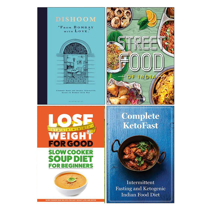 Dishoom (HB), Fresh & Easy Indian Street Food, Lose Weight For Good, Complete KetoFast 4 Books Collection Set