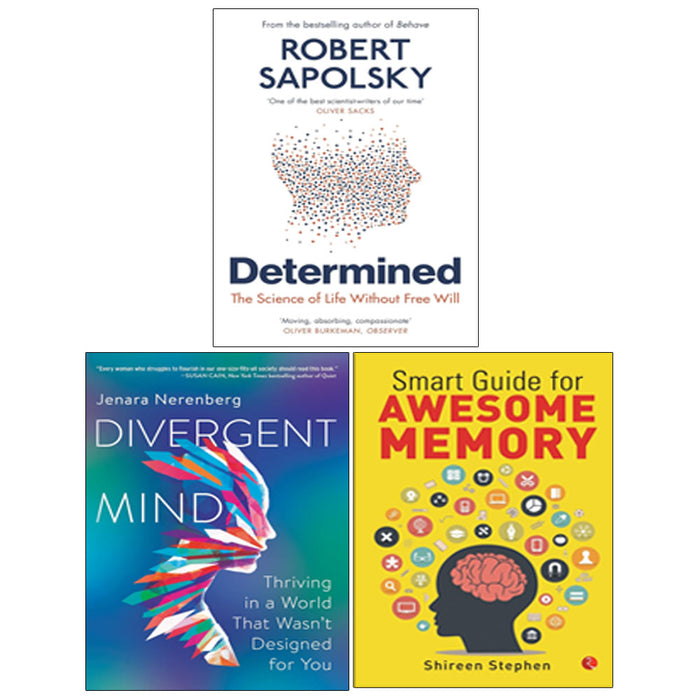 Determined, Divergent Mind, Smart Guide for Awesome Memory 3 Books Collection Set - The Book Bundle