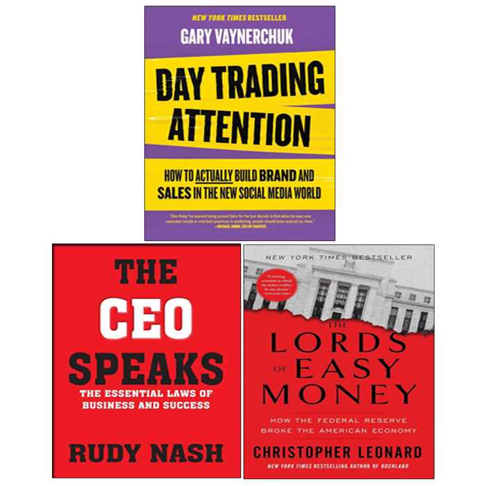 Lords of Easy Money, Day Trading Attention (HB), CEO Speaks 3 Books Collection Set - The Book Bundle