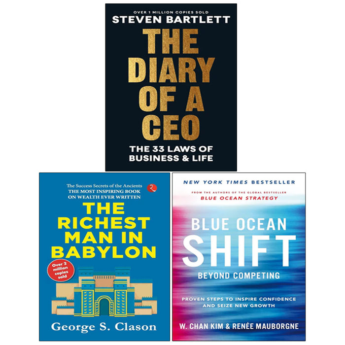 The Diary of a CEO, The Richest Man in Babylon, Blue Ocean Shift 3 Books Collection Set - The Book Bundle