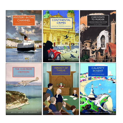 British Library Crime Classics Series 6 : 6 Books Collection Set (Checkmate to Murder, Verdict of Twelve, Continental Crimes & More) - The Book Bundle