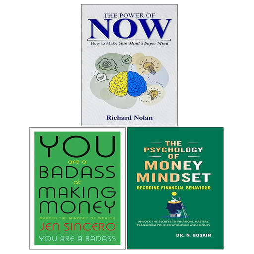 The Power of Now, You Are a Badass at Making Money, The Psychology of Money Mindset 3 Books Collection Set - The Book Bundle