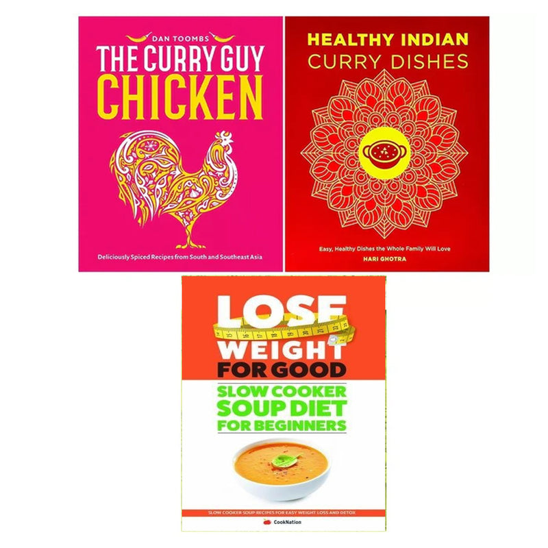 Curry Guy Chicken(HB), Healthy Indian Curry, Slow Cooker Soup Diet For Beginners 3 Books Collection Set - The Book Bundle