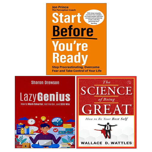 The Science of Being Great, Start Before You’re Ready, Lazy Genius 3 Books Collection Set - The Book Bundle