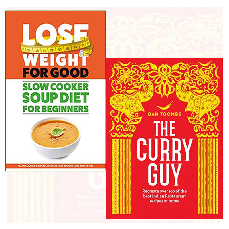 Book cover images for "Lose Weight For Good" slow cooker soup diet collection by Dan Toombs, featuring healthy low-calorie soup recipes.