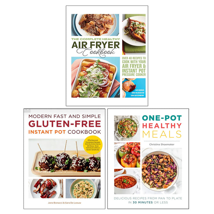 The Complete Healthy Air Fryer Cookbook, One Pot Healthy Meals, Modern Fast and Simple Gluten-Free 3 Books Collection Set