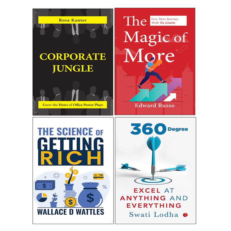 The Science of Getting Rich, 360 DEGREE, Corporate Jungle, The Magic of More 4 Books Collection Set - The Book Bundle