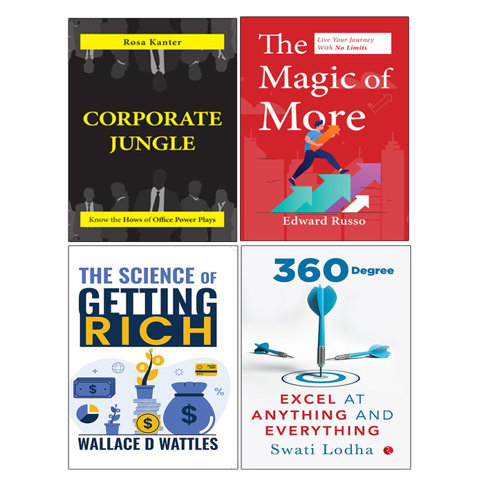 The Science of Getting Rich, 360 DEGREE, Corporate Jungle, The Magic of More 4 Books Collection Set