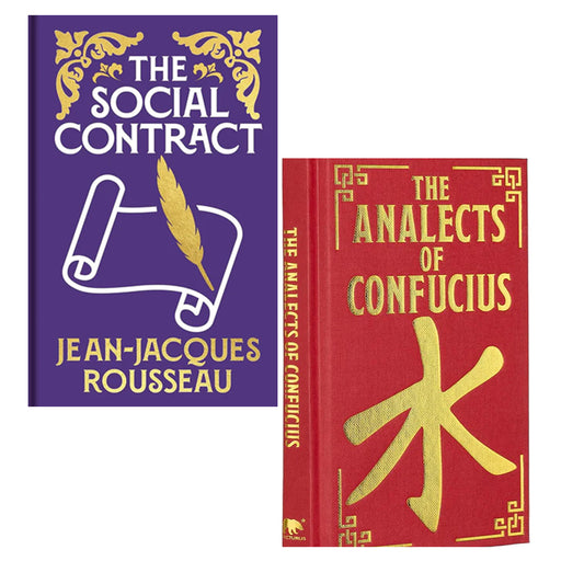 The Social Contract by Jean-Jacques Rousseau, The Analects of Confucius 2 Books Collection Set - The Book Bundle