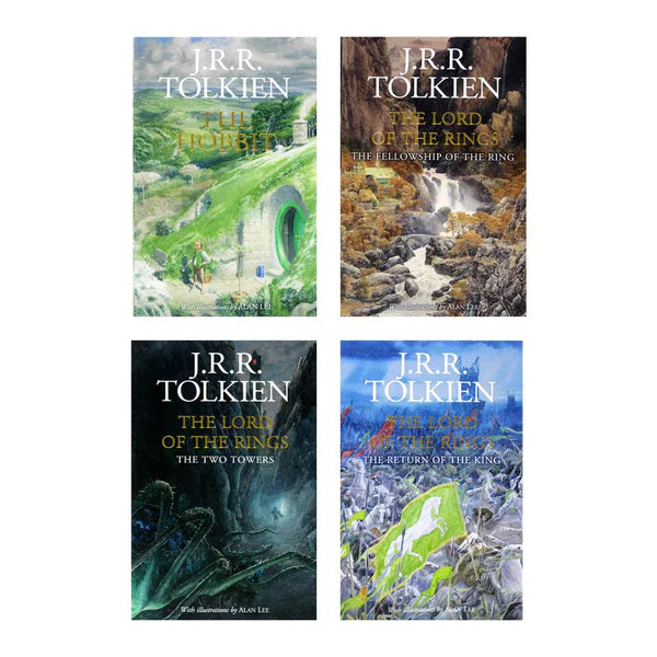 The Hobbit and The Lord of the Rings 4 Books Collection Set Illustrated edition - The Book Bundle