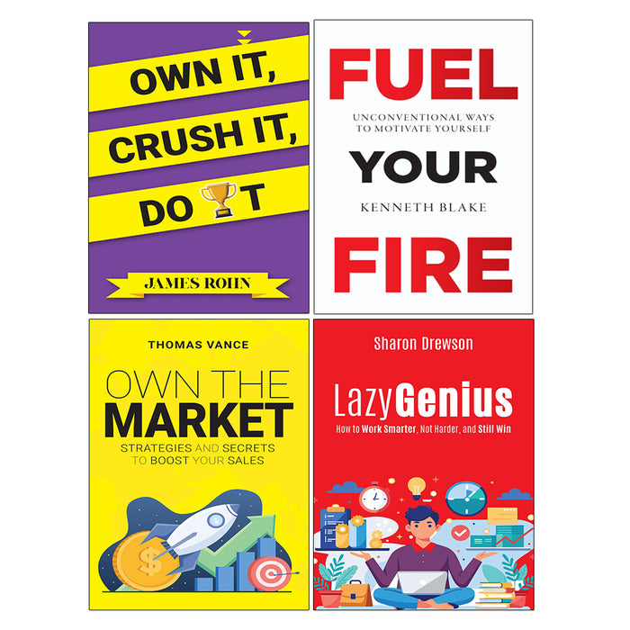 OWN THE MARKET, Lazy Genius, FUEL YOUR FIRE, OWN IT CRUSH IT DO IT 4 Books Collection Set