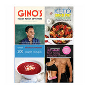 Gino’s Italian (HB), Hamlyn All Colour Cookery, The Keto Crock Pot Cookbook For Beginners, The Ultimate Flat Belly &amp; Body Plan Cookbook 4 Books Collection Set - The Book Bundle