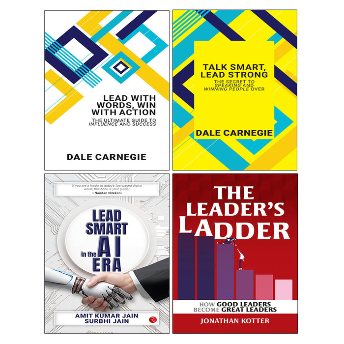 The Leader’s Ladder, Lead Smart in the AI Era, Talk Smart Lead Strong, Lead With Words Win With Action 4 Books Collection Set