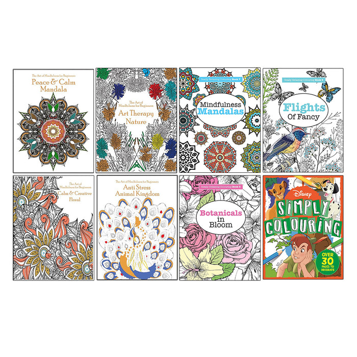Art of Mindfulness for Beginners & Really RELAXING Colouring 8 Books Collection Set - The Book Bundle