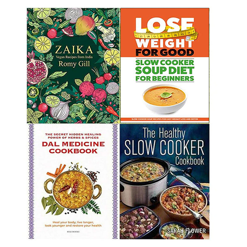 Seven Dials Romy Gill slow cooker diet cookbook set featuring healthy recipes for weight loss and nutritious meals.