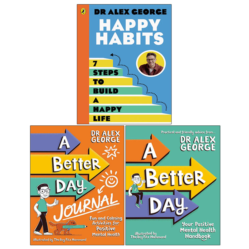 Dr. Alex George 3 Books Collection Set (A Better Day, Happy Habits, A Better Day Journal) - The Book Bundle