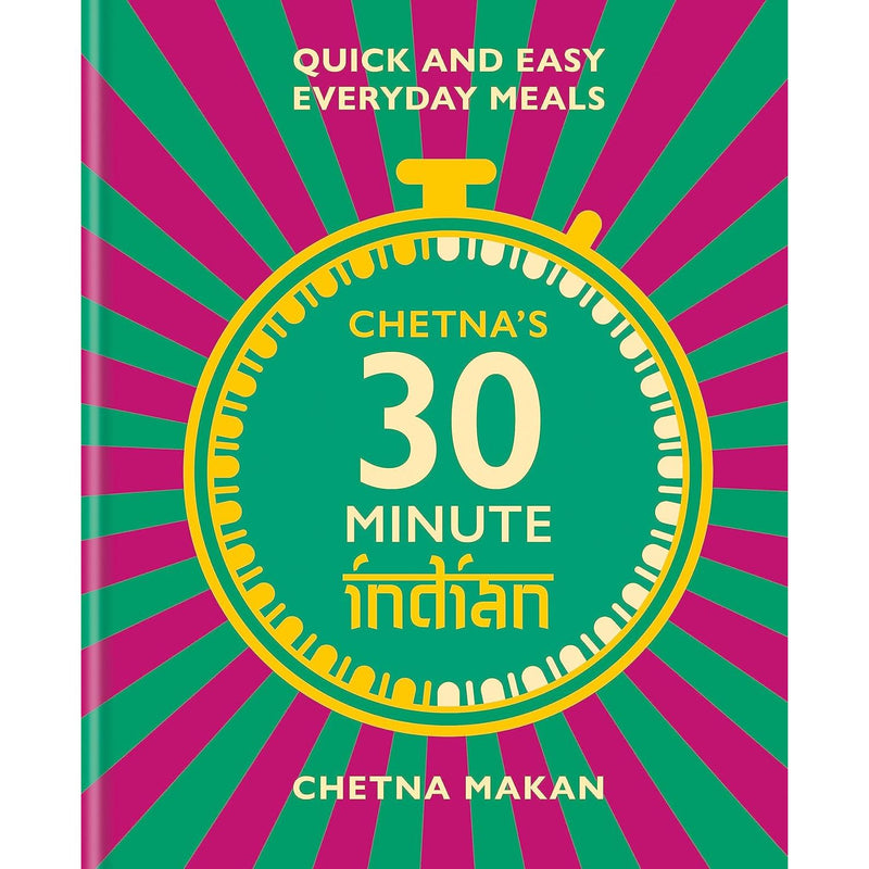 Set of three Mitchell Beazley cookbooks by Chetna Makan featuring Indian street food recipes, healthy and quick to prepare.