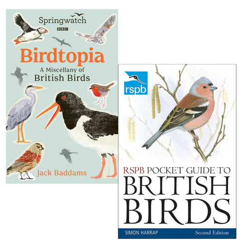 Springwatch: Birdtopia (HB) & RSPB Pocket Guide to British Birds: Second edition 2 Books Set - The Book Bundle