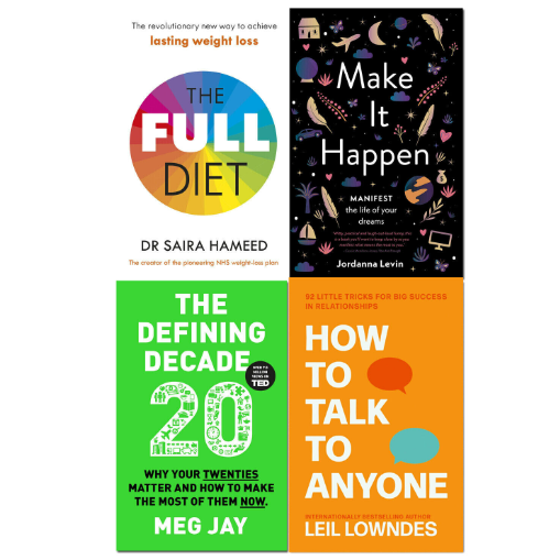 The Full Diet, Make It Happen , The Defining Decade, How to Talk to Anyone 4 Books Set - The Book Bundle