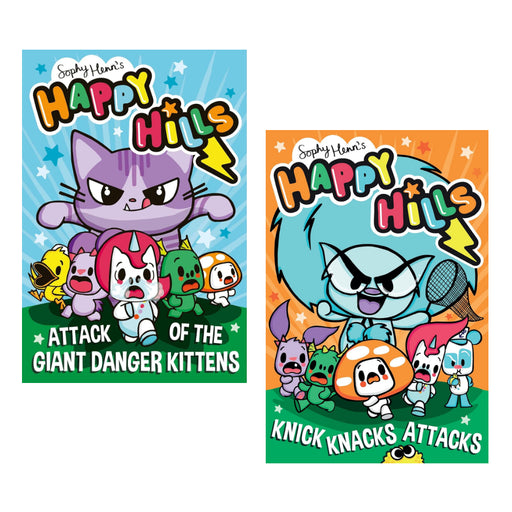 Happy Hills By Sophy Henn  Volumes 1 & 2 (Attack of the Giant Danger Kittens, Attack of the Giant Danger Kittens) - The Book Bundle