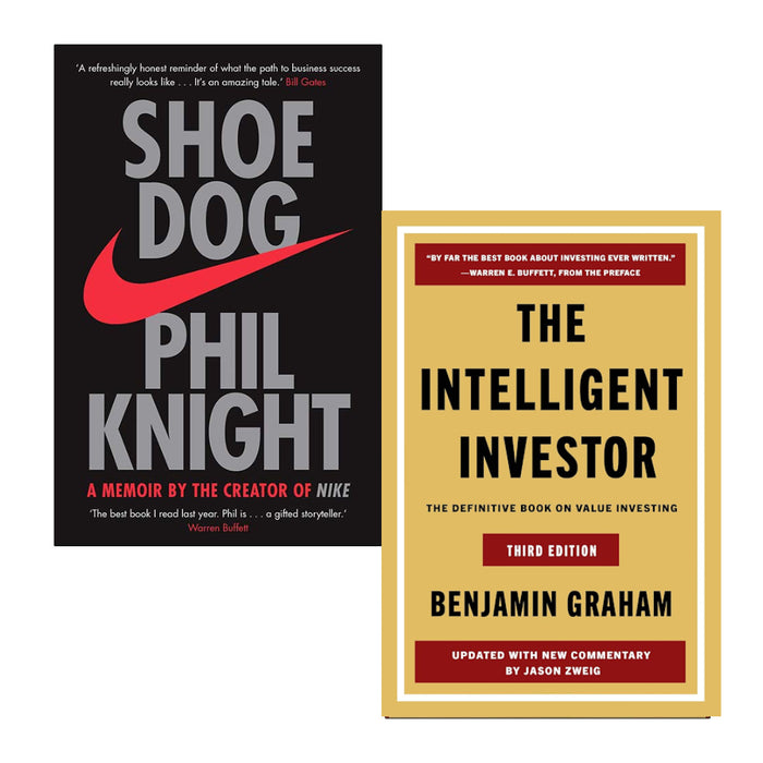 Shoe Dog By Phil Knight & Intelligent Investor By Benjamin Graham 2 Books Collection Set - The Book Bundle