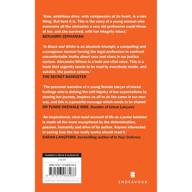 In Black and White: A Young Barrister's Story of Race and Class in a Broken Justice System by Alexandra Wilson - Non Fiction - Hardback - The Book Bundle