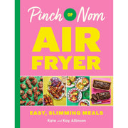 Bluebird hardcover book "Pinch of Nom Air Fryer" by Kay Allinson featuring easy, slimming air fryer meal recipes.