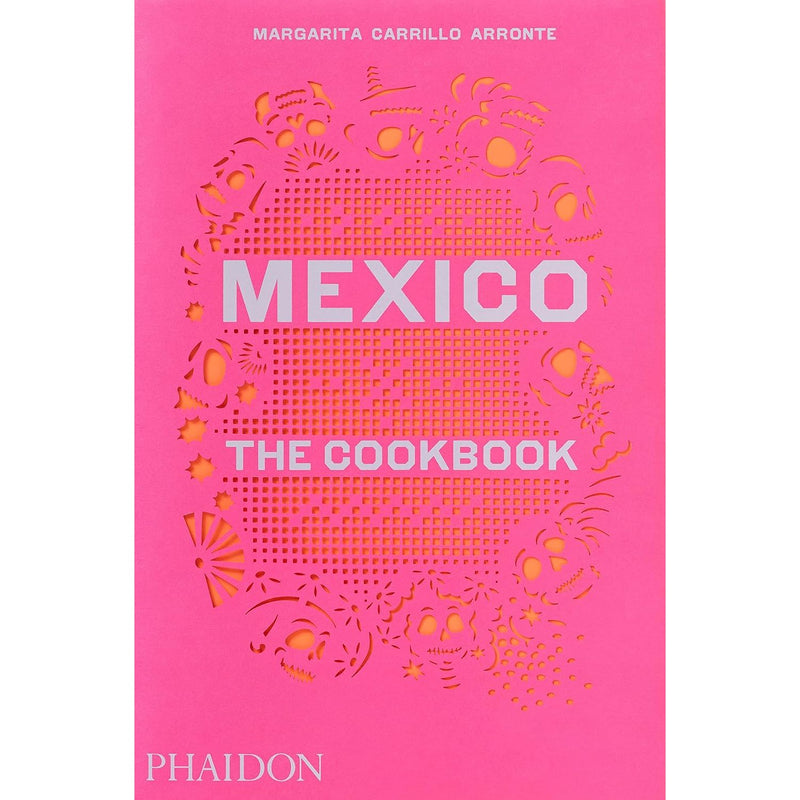 Open page from Mexico: The Cookbook by Margarita Carrillo Arronte, featuring colorful traditional Mexican dishes.