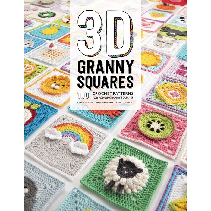 3D Granny Squares: 100 crochet patterns for pop-up granny squares by Caitie Moore - The Book Bundle