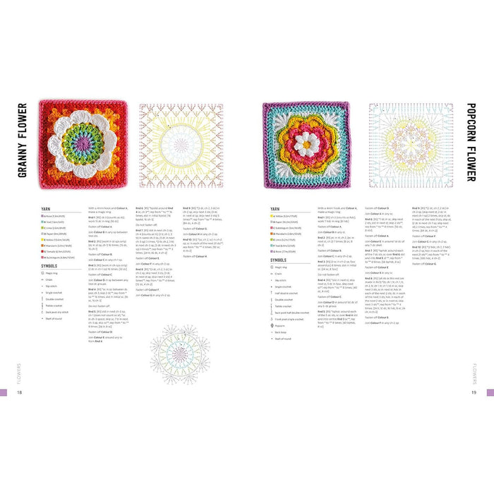 3D Granny Squares: 100 crochet patterns for pop-up granny squares by Caitie Moore - The Book Bundle