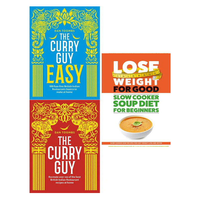Curry Guy Easy (HB), Curry Guy Dan Toombs (HB) & Lose Weight For Good 3 Books Collection Set - The Book Bundle
