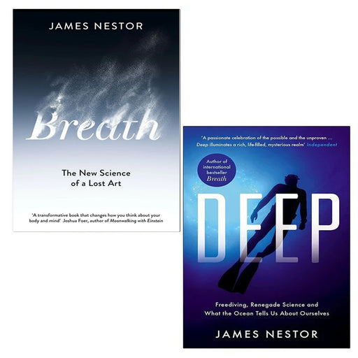 James Nestor Collection 2 Books Set Deep Freediving Renegade Science, Breath - The Book Bundle