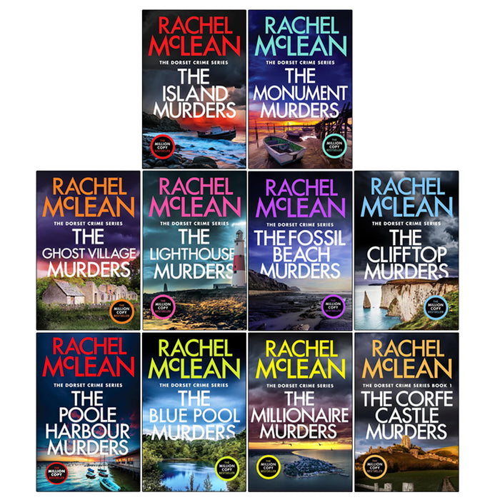 Dorset Crime Series (1-10) Collection 10 Books Set By Rachel Mclean (The Corfe Castle Murders, The Clifftop Murders) - The Book Bundle