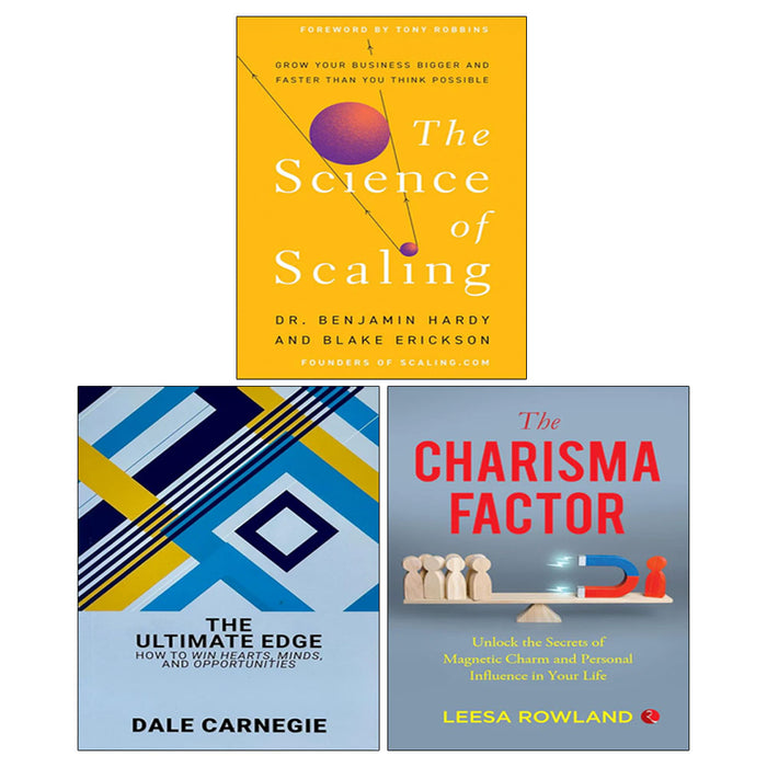 The Charisma Factor, The Science of Scaling(HB), The Ultimate Edge 3 Books Collection Set - The Book Bundle
