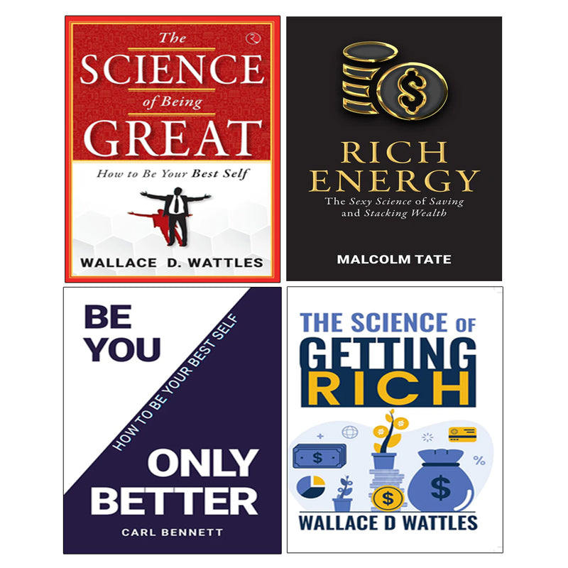 The Science of Being Great, RICH ENERGY, The Science of Getting Rich, BE YOU, ONLY BETTER 4 Books Collection Set - The Book Bundle