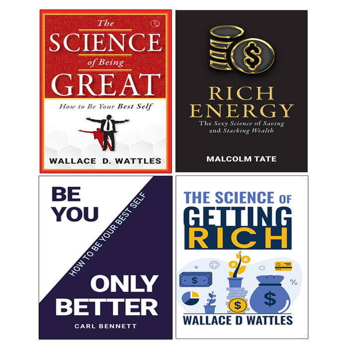 The Science of Being Great, RICH ENERGY, The Science of Getting Rich, BE YOU, ONLY BETTER 4 Books Collection Set