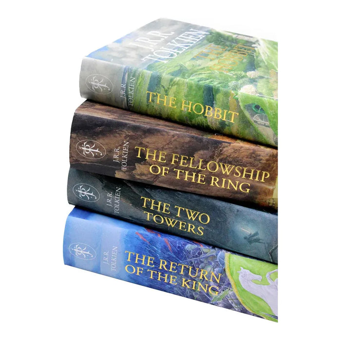 The Hobbit and The Lord of the Rings 4 Books Collection Set Illustrated edition - The Book Bundle