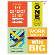THE ONE GOAL, WORK WISELY WIN BIG, The Worry Cure, THE SUCCESS SAUCE 4 Books Collection Set - The Book Bundle