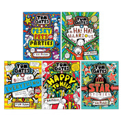 Tom Gates Series 20-23 Collection 4 Books Set By Liz Pichon (Five Star Stories, Ha! Ha! Hilarious, Book of Everything & Happy to Help (eventually), Pesky Pets and Parties) - The Book Bundle