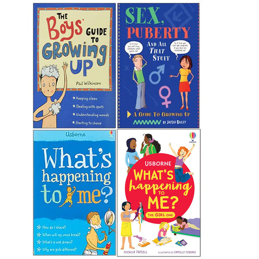 The Boys' Guide to Growing Up, Sex Puberty and All That Stuff, What's Happening To Me? The Girl One, What's Happening To Me? 4 Books Collection Set - The Book Bundle