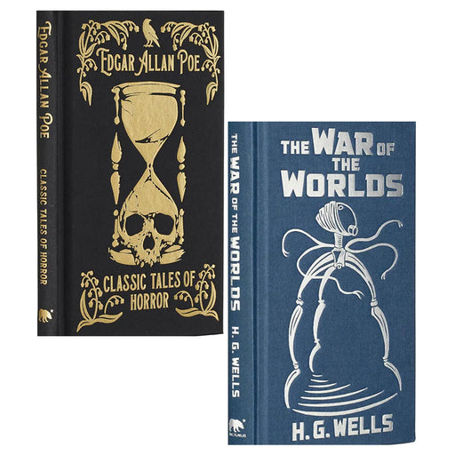 The War of the Worlds by H. G. Wells, Edgar Allan Poe's Classic Tales of Horror by Edgar Allan Poe 2 Books Collection Set - The Book Bundle