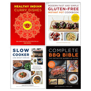 Modern Fast and Simple Gluten-Free, Healthy Indian Curry Dishes, Slow Cooker Lose Weight Forever, Complete BBQ BIBLE 4 Books Collection Set - The Book Bundle