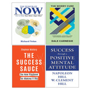 The Worry Cure, The Power of Now, Success through a Positive Mental Attitude, THE SUCCESS SAUCE 4 Books Collection Set - The Book Bundle