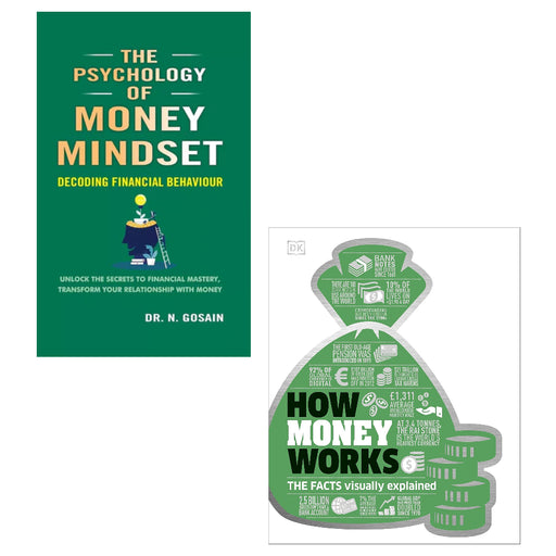 How Money Works: The Facts Visually Explained (How Things Work) & The Psychology Of Money Mindset 2 Books Set - The Book Bundle