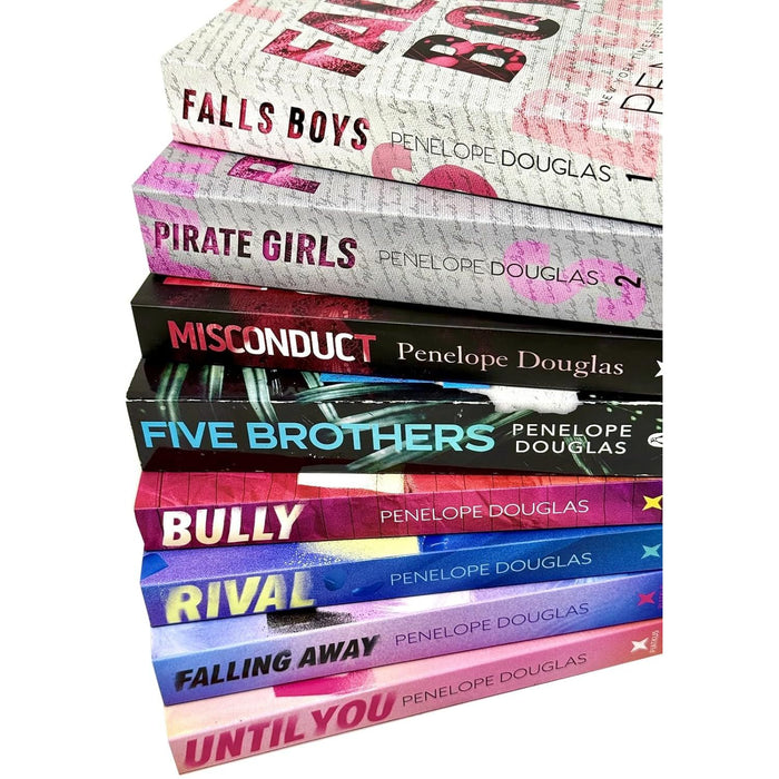 Penelope Douglas Collection 8 Books Set (Until You, Falling Away, Rival, Bully, Five Brothers, Misconduct, Pirate Girls & Falls Boys) - The Book Bundle