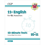 11+ GL 10-Minute Tests 3 Books Collection Set - Ages 10-11 - Maths, Verbal Reasoning, English - The Book Bundle