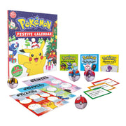 Hardcover Pokémon Festive Calendar 24-book collection set featuring colorful Pokémon characters and holiday-themed illustrations.